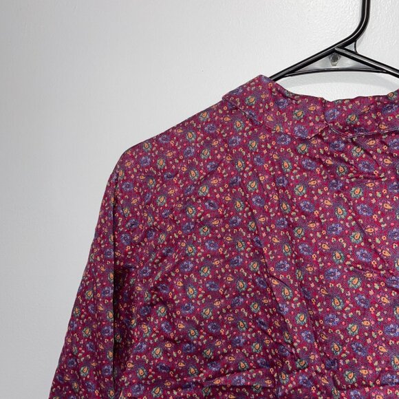 Talbots Petite Collection Women's Paisley Button-Up Blouse Size 10 - Picture 7 of 7